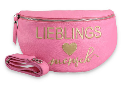 Gürteltasche Damen Leder Bauchtasche Lieblingsmensch