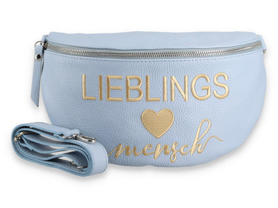 Gürteltasche Damen Leder Bauchtasche Lieblingsmensch