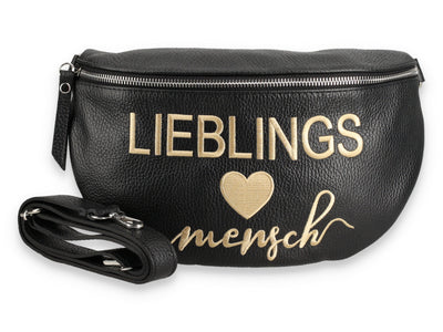 Gürteltasche Damen Leder Bauchtasche Lieblingsmensch