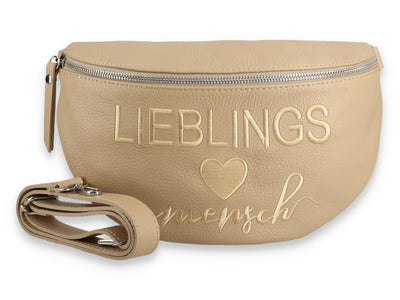 Gürteltasche Damen Leder Bauchtasche Lieblingsmensch