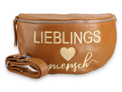 Gürteltasche Damen Leder Bauchtasche Lieblingsmensch