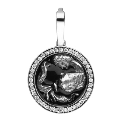 Wassermann Charm rund 925 Silber