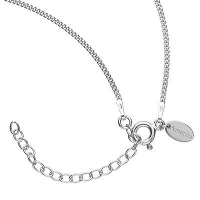 Herzkette mit echtem Rubin 925er Silber