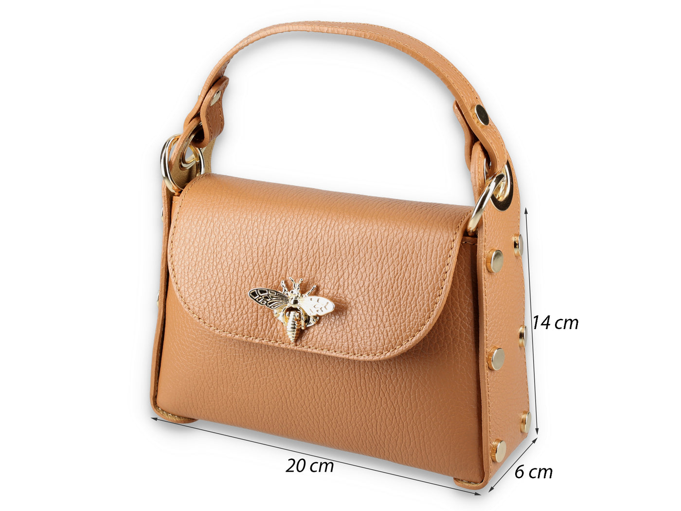 Umhängetasche Leder Crossbody Bag für Damen Braun