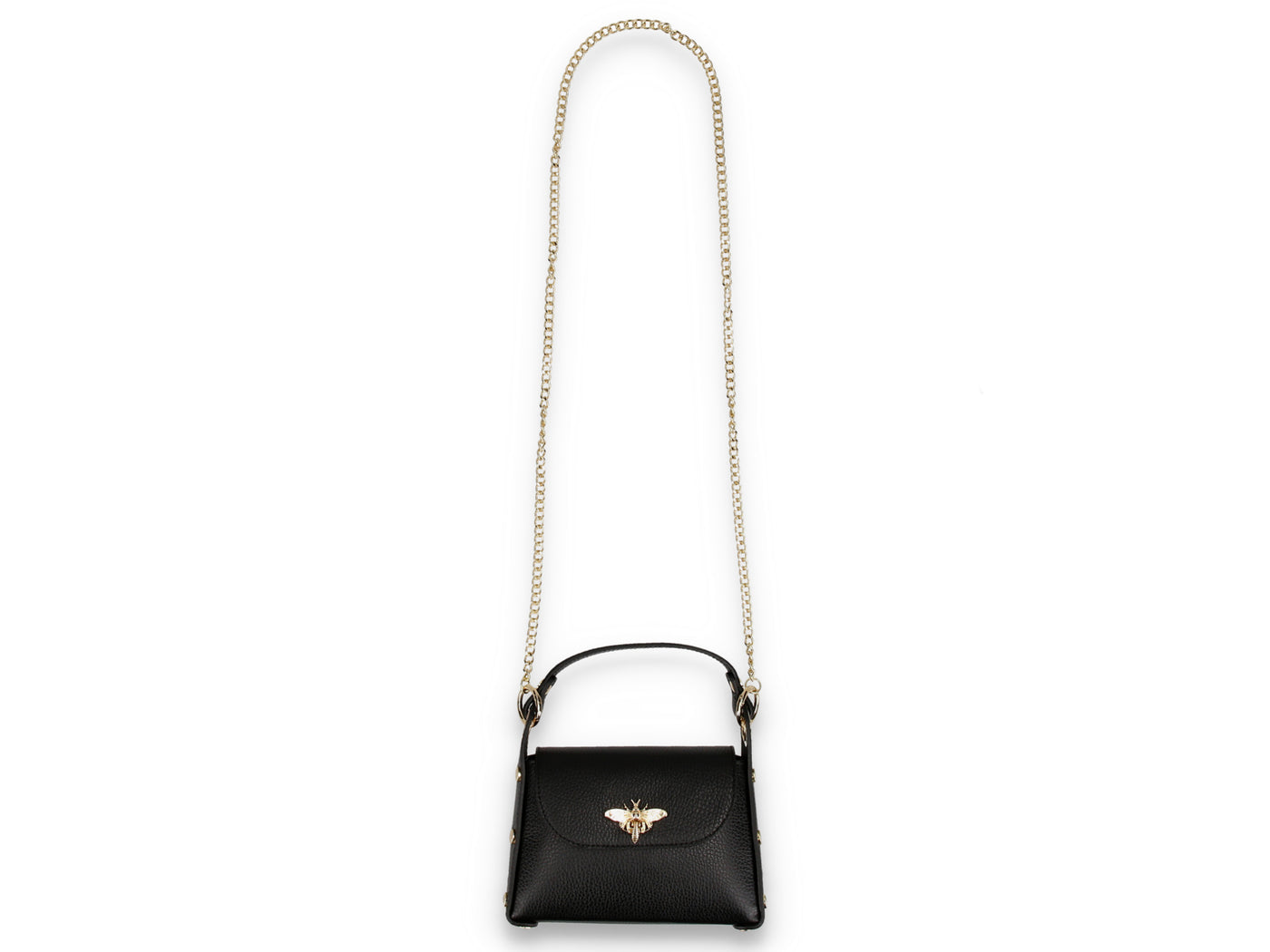 Schwarze Kleine Tasche Leder Crossbody Bag für Damen