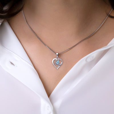 Herzkette Silber 925 Topas