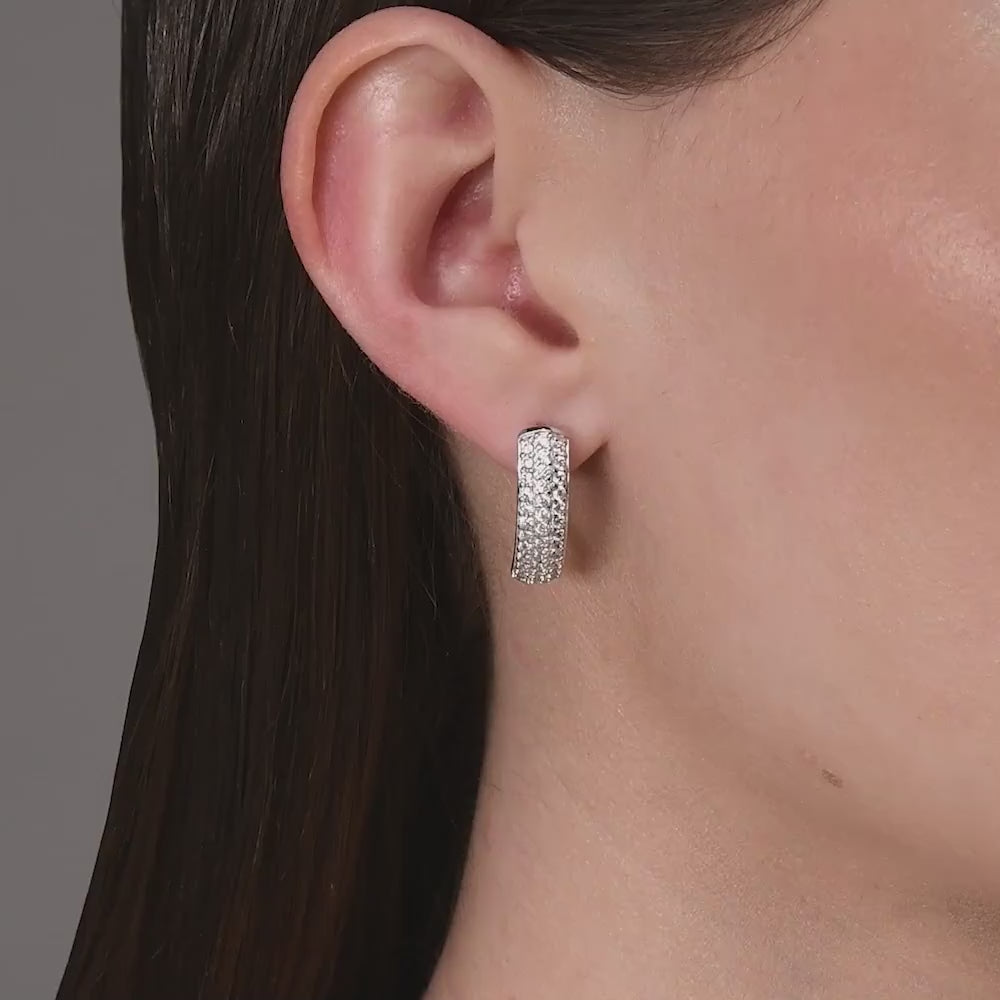 Creolen Silber 925 mit Zirkonia