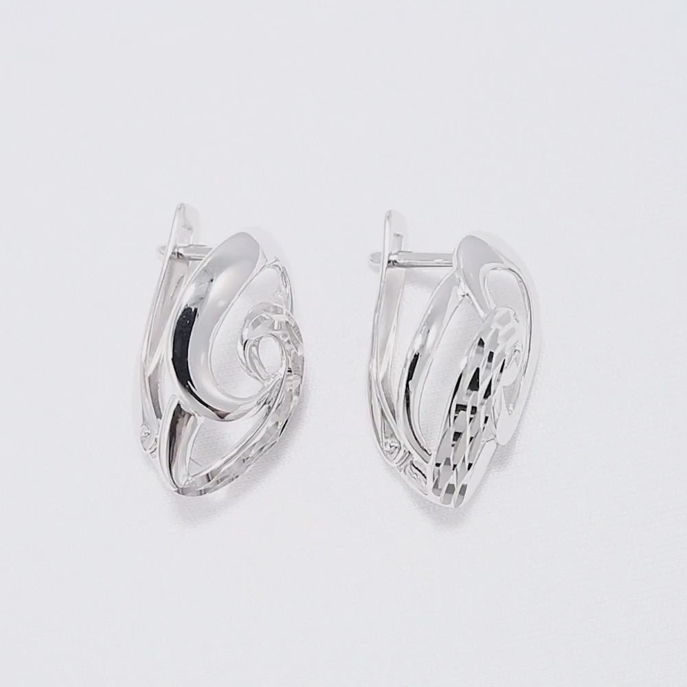 925 Silober Ohrringe diamantiert
