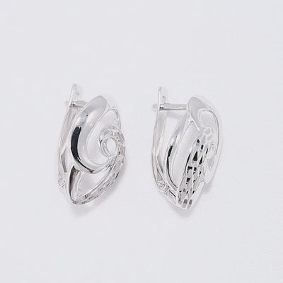 925 Silober Ohrringe diamantiert