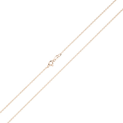 Kette mit Buchstabe M Silber 925 Rosegold