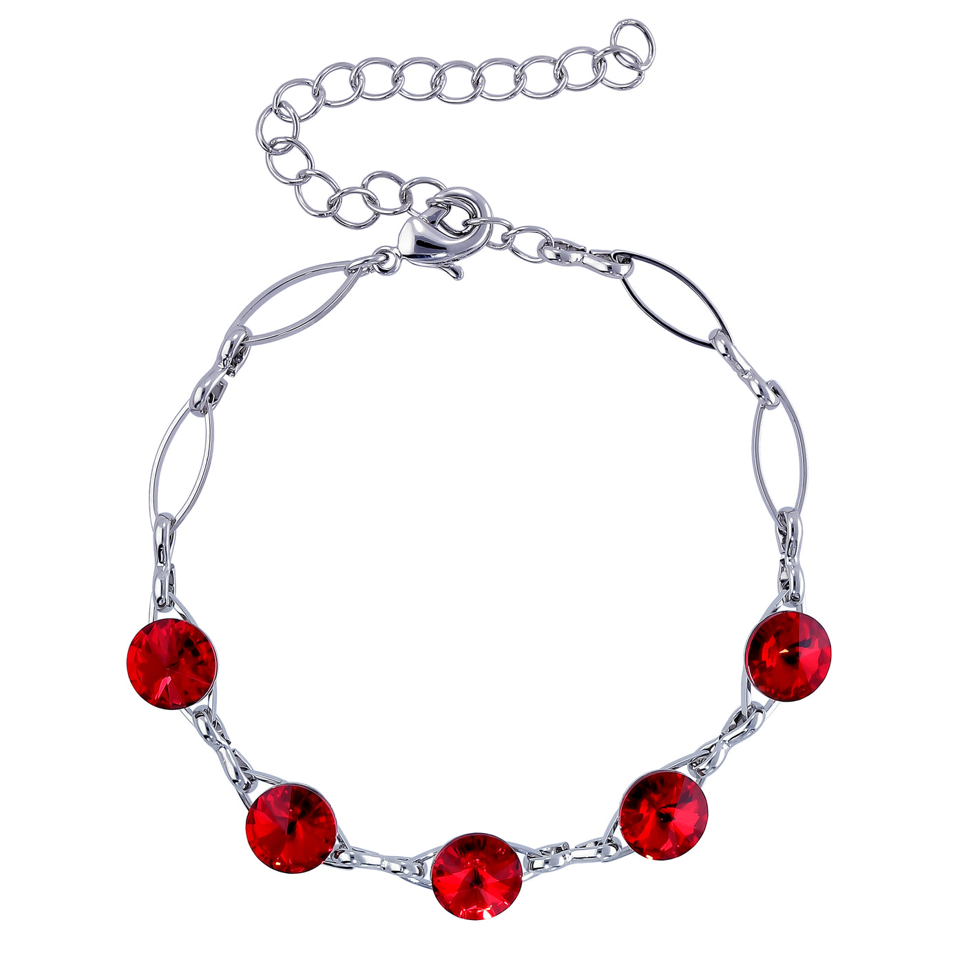 Armband Damen mit Kristallen rot