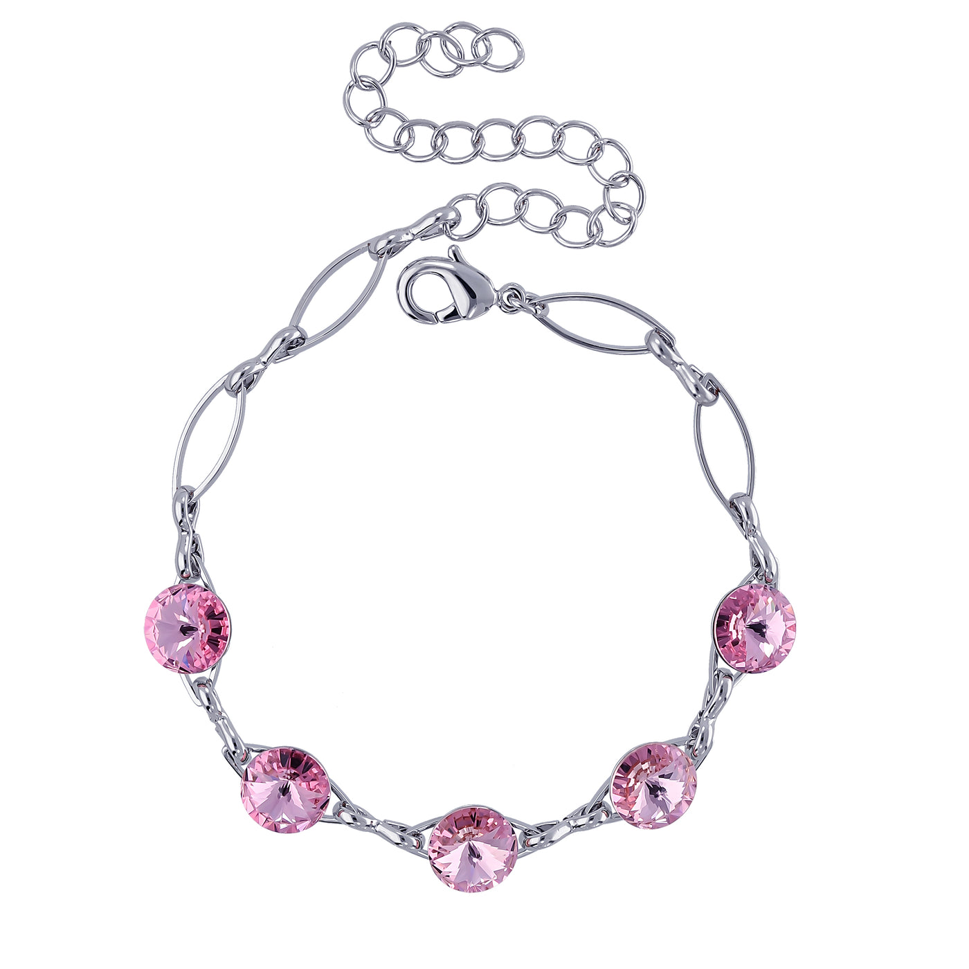 Damen Armband mit Kristallen rosa