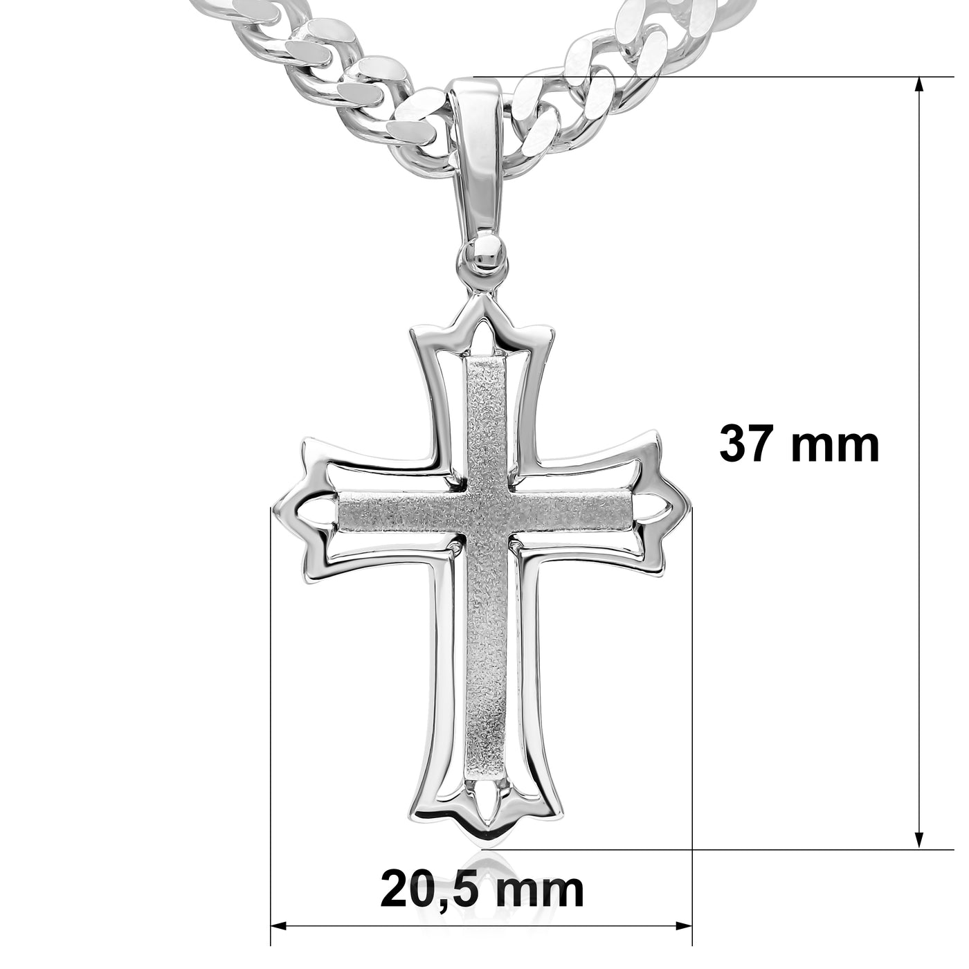 Kreuz Anhänger Herren Silber 925