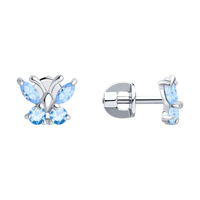 Ohrstecker Schmetterling Silber 925