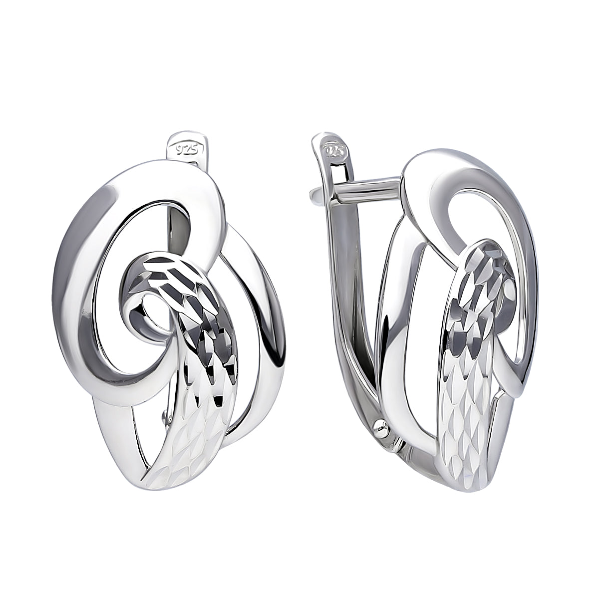 925 Silober Ohrringe diamantiert