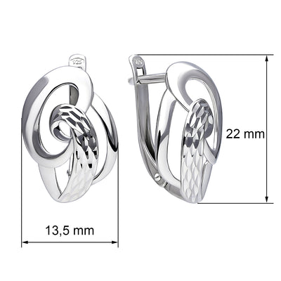 925 Silober Ohrringe diamantiert