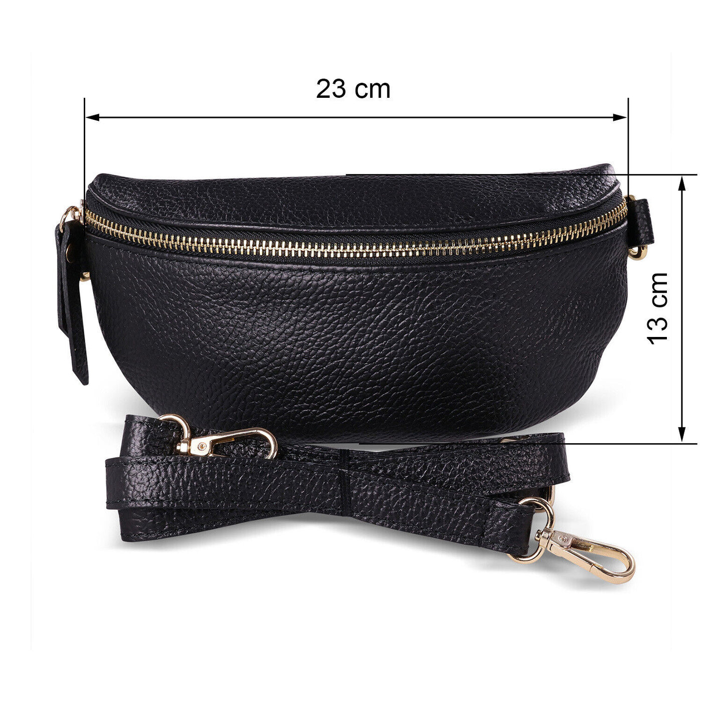 Bauchtasche Leder Damen Gürteltasche Crossbody Bag