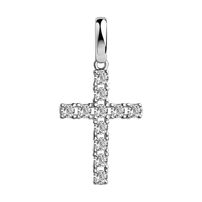 Kreuz für Kette mit Zirkonia