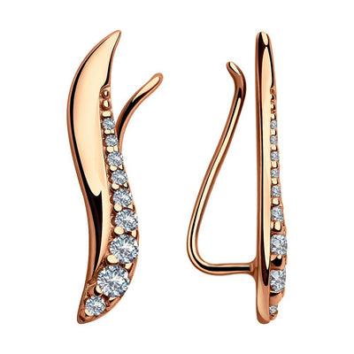 Silber Ohrklemmen Ear Cuffs Rosegold
