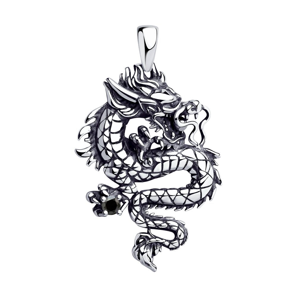 Kettenanhänger Drache aus Silber 925 für Herren