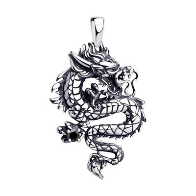 Kettenanhänger Drache aus Silber 925 für Herren
