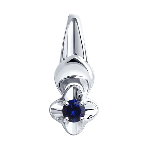 Silber 925 Anhänger mit Saphir blau