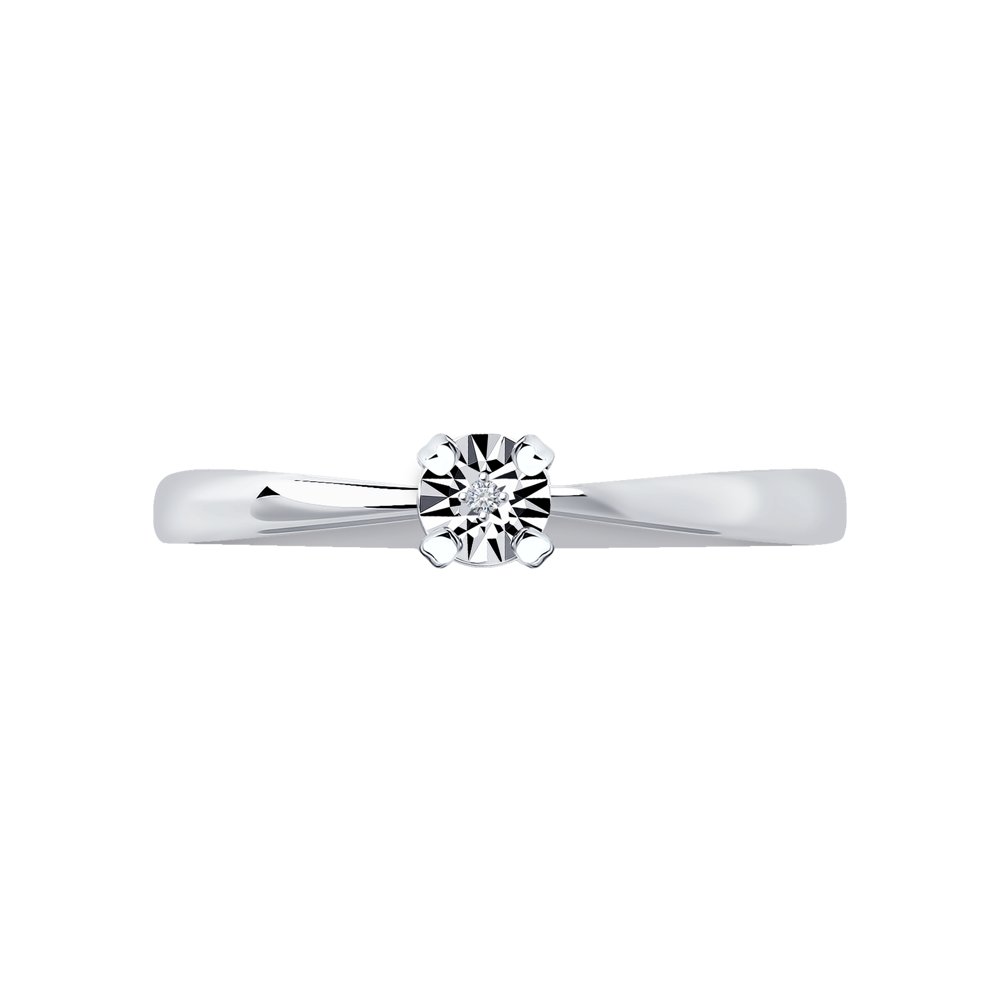 Damen Ring mit Brillant aus 925er Silber