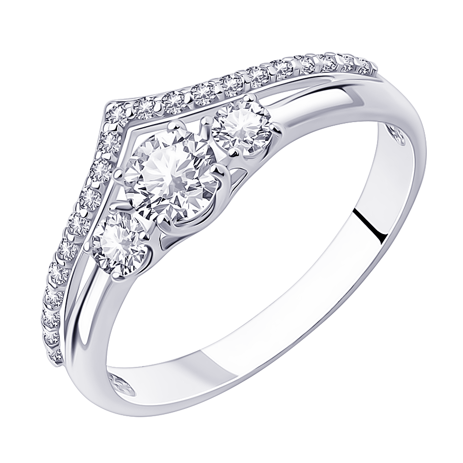 Ring Krone aus Silber 925 mit Zirkonia weiß