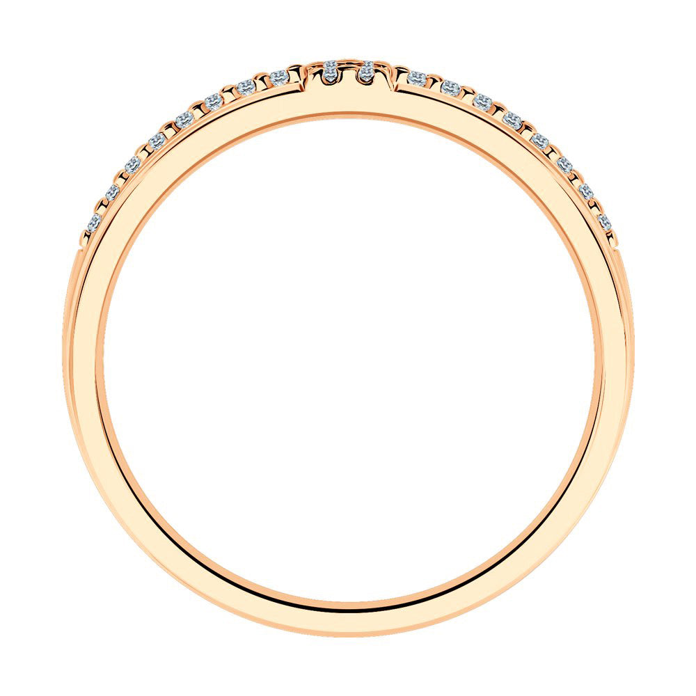 Silberring 925 vergoldet mit Zirkonia