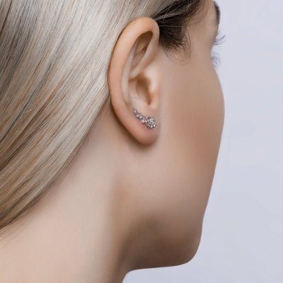 Ohrklemmen Silber 925 Ear Cuffs Zirkon