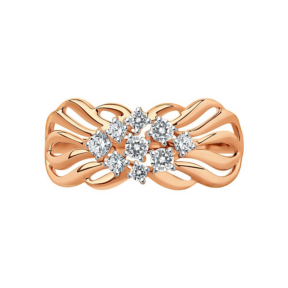 Gold Ring 14 K mit Zirkonia Damen