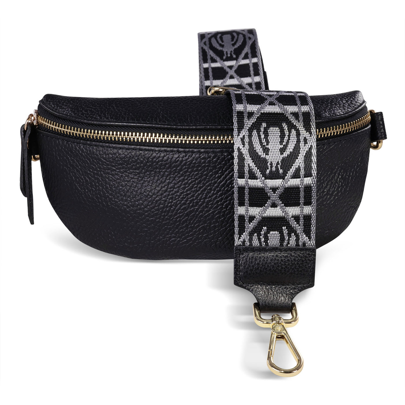 Bauchtasche Leder Damen Gürteltasche Crossbody Bag