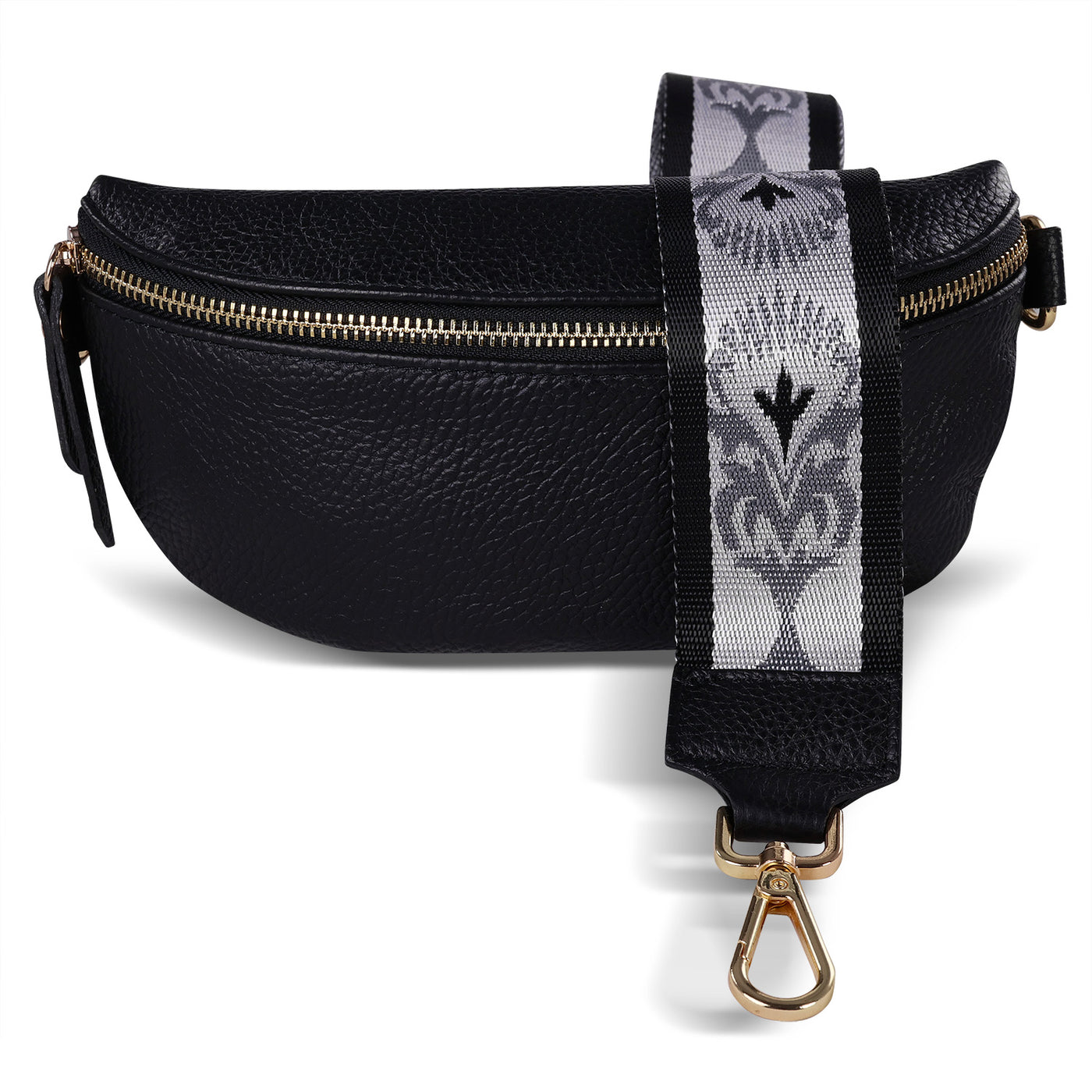 Bauchtasche Leder Damen Gürteltasche Crossbody Bag