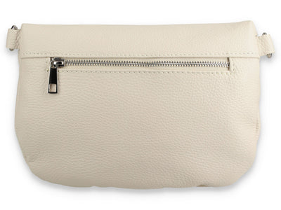 Bauchtasche Leder Damen mit Wechselgurt Beige