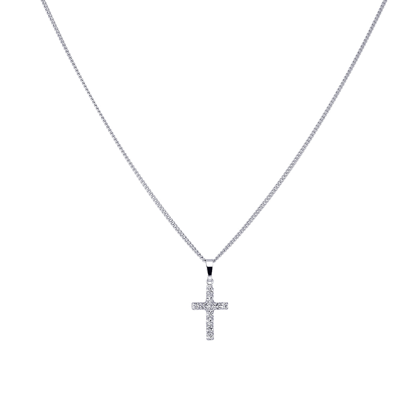 Damen Kette mit Kreuz Kristall