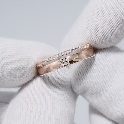 Silberring 925 vergoldet mit Zirkonia