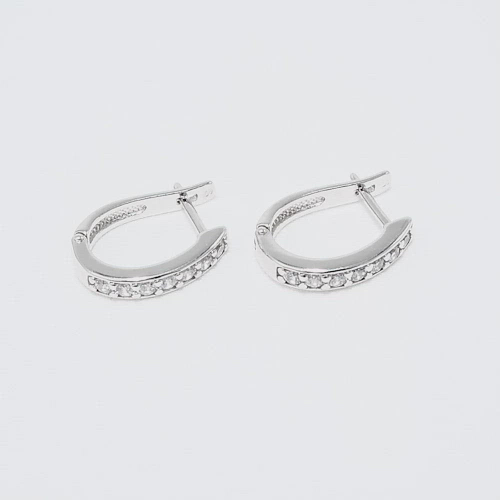 Silber Ohrringe 925 mit Zirkonia Creolen