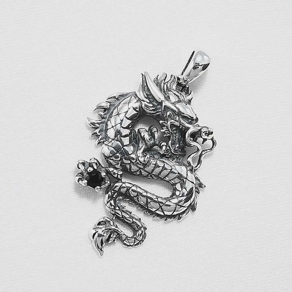 Kettenanhänger Drache aus Silber 925 für Herren